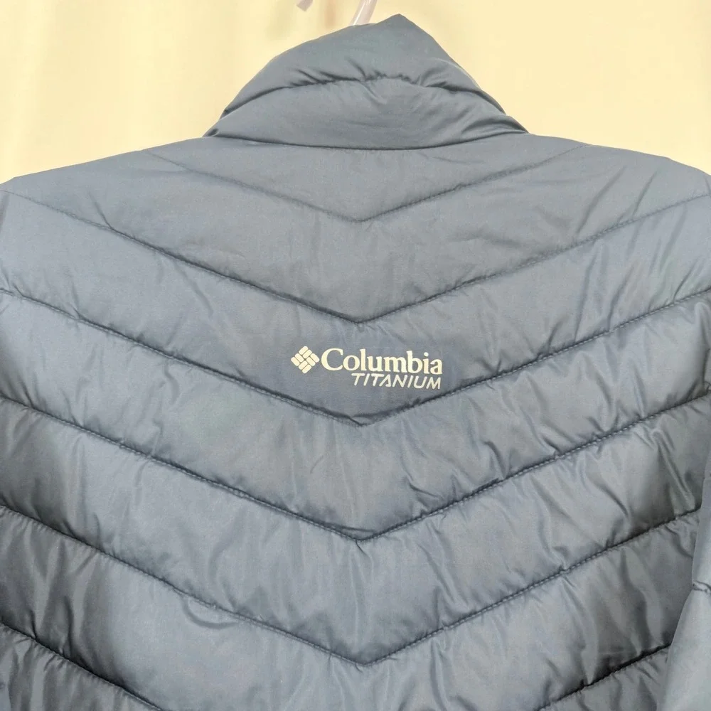 Columbia Titanium Puffer Jacket Omni Heat Insulated Blue Mens Size Small - Picture 9 of 13